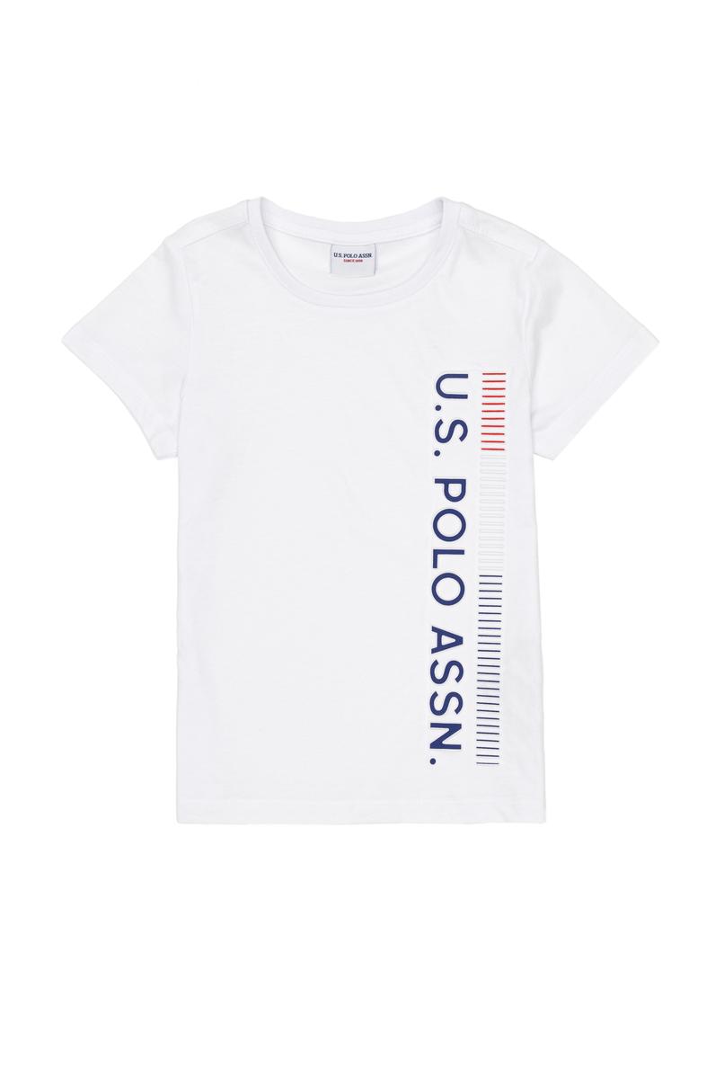 Çocuk Beyaz Bisiklet Yaka Tişört