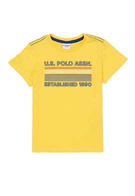 Çocuk Açık Sarı Bisiklet Yaka Tişört - 50249984002