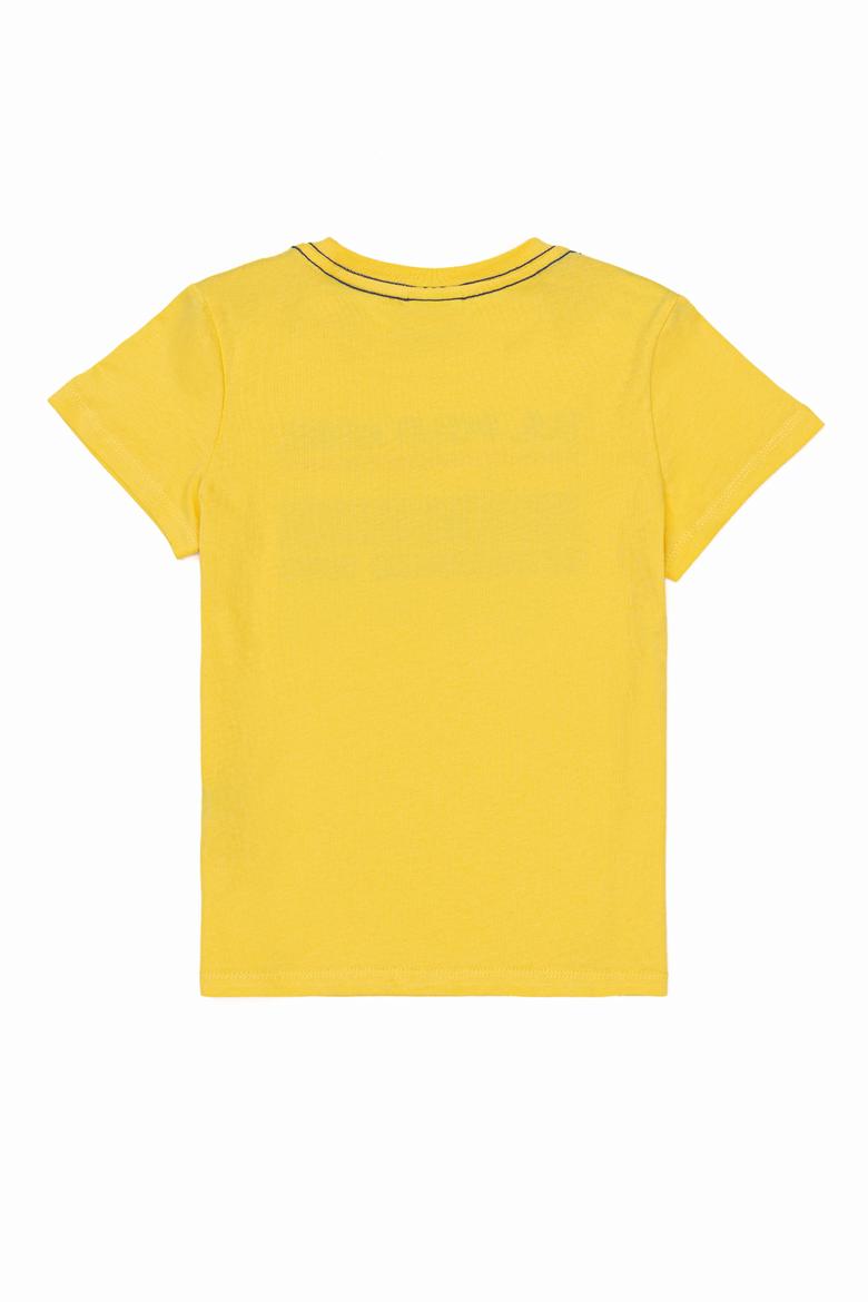 Çocuk Açık Sarı Bisiklet Yaka Tişört - 50249984002