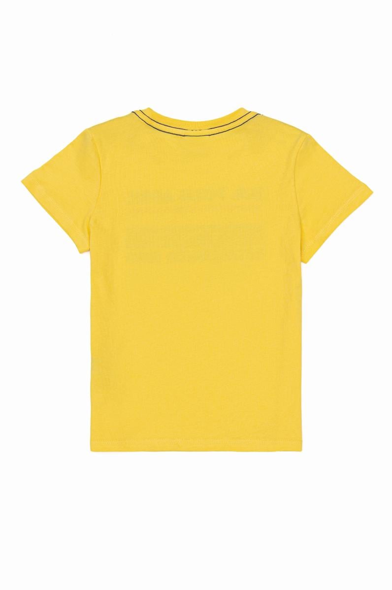 Çocuk Açık Sarı Bisiklet Yaka Tişört