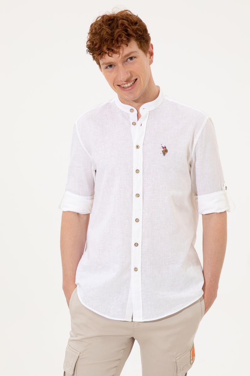 Erkek Beyaz Uzun Kollu Gömlek