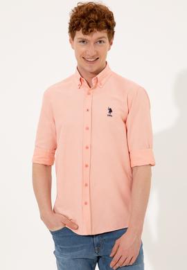 Erkek Somon Uzun Kollu Basic Gömlek - 50249490073