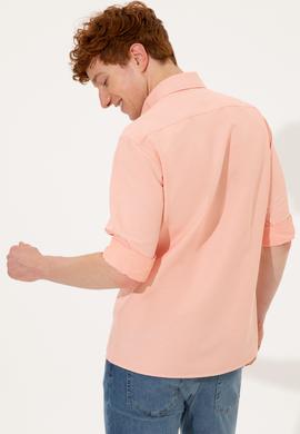 Erkek Somon Uzun Kollu Basic Gömlek - 50249490073