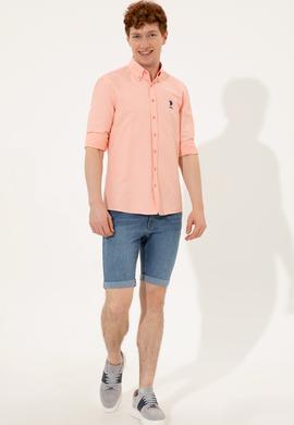 Erkek Somon Uzun Kollu Basic Gömlek - 50249490073