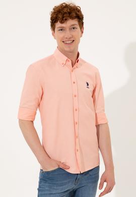 Erkek Somon Uzun Kollu Basic Gömlek - 50249490073