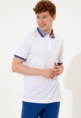 Erkek Beyaz Polo Yaka Tişört - 50249136010