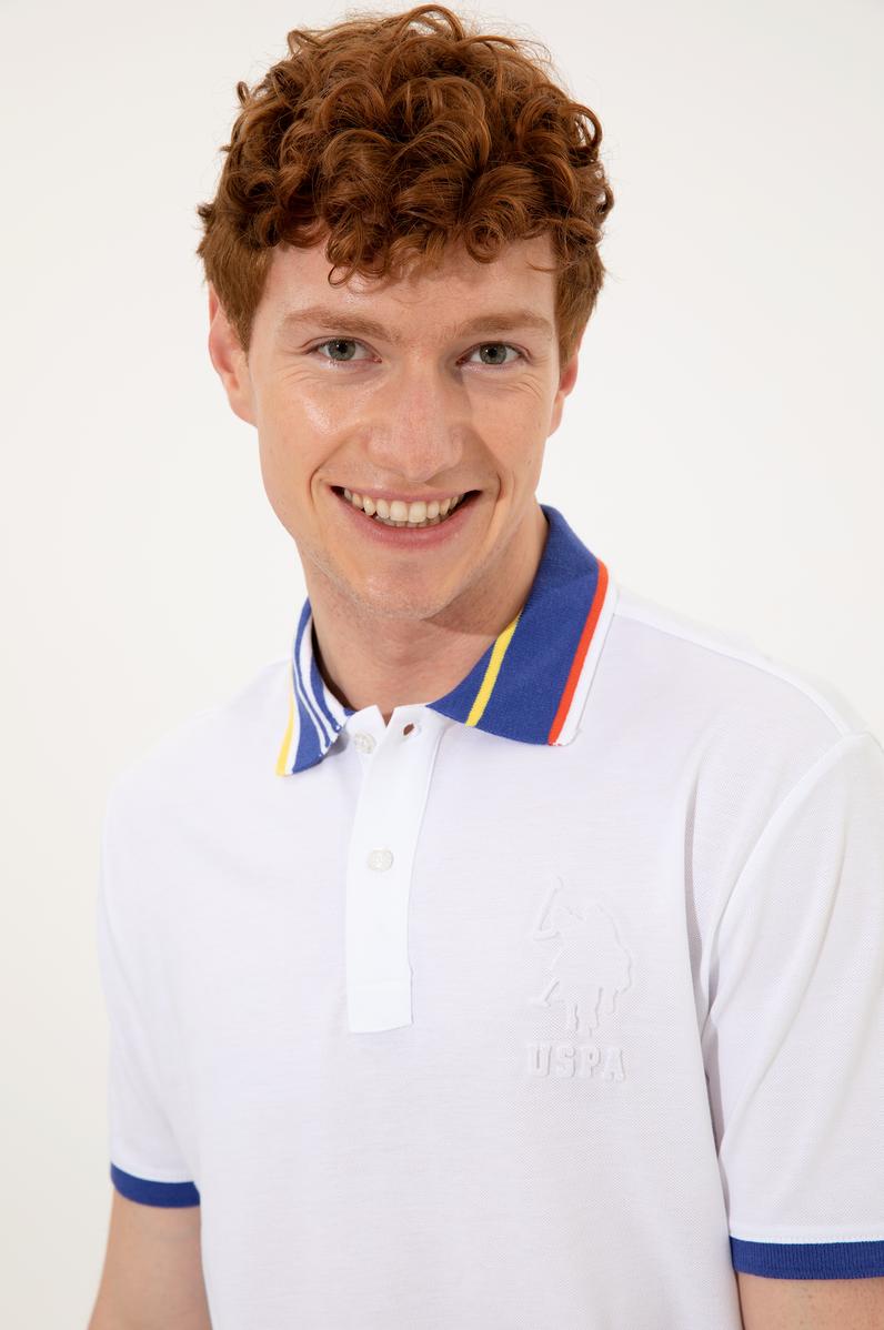 Erkek Beyaz Polo Yaka Tişört