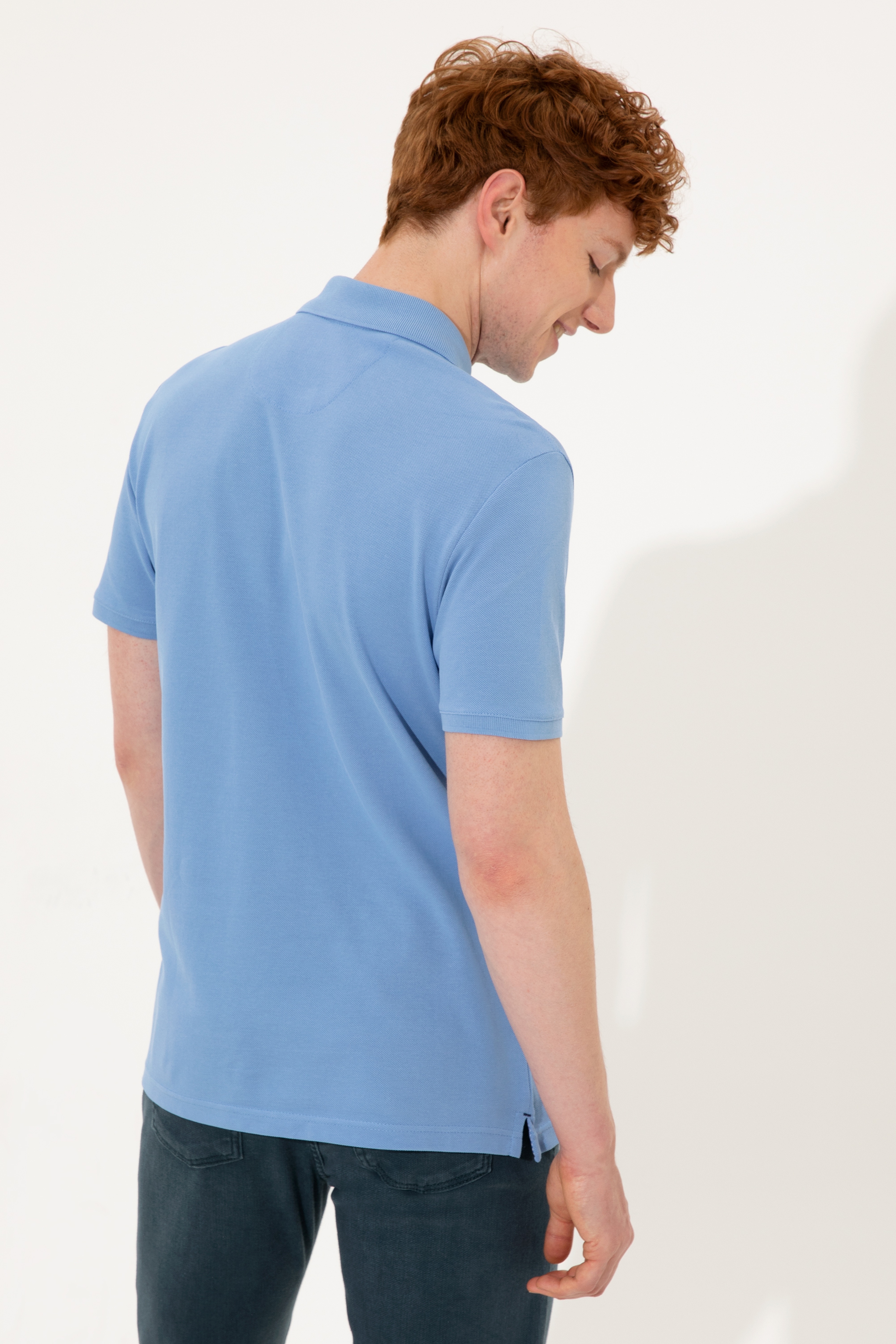 Erkek Saks Basic Tişört - Image 5