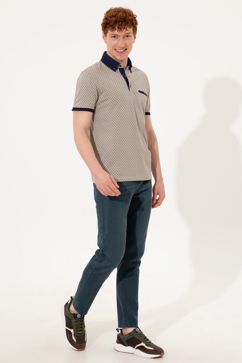 Erkek Haki Polo Yaka Tişört - 50249185009