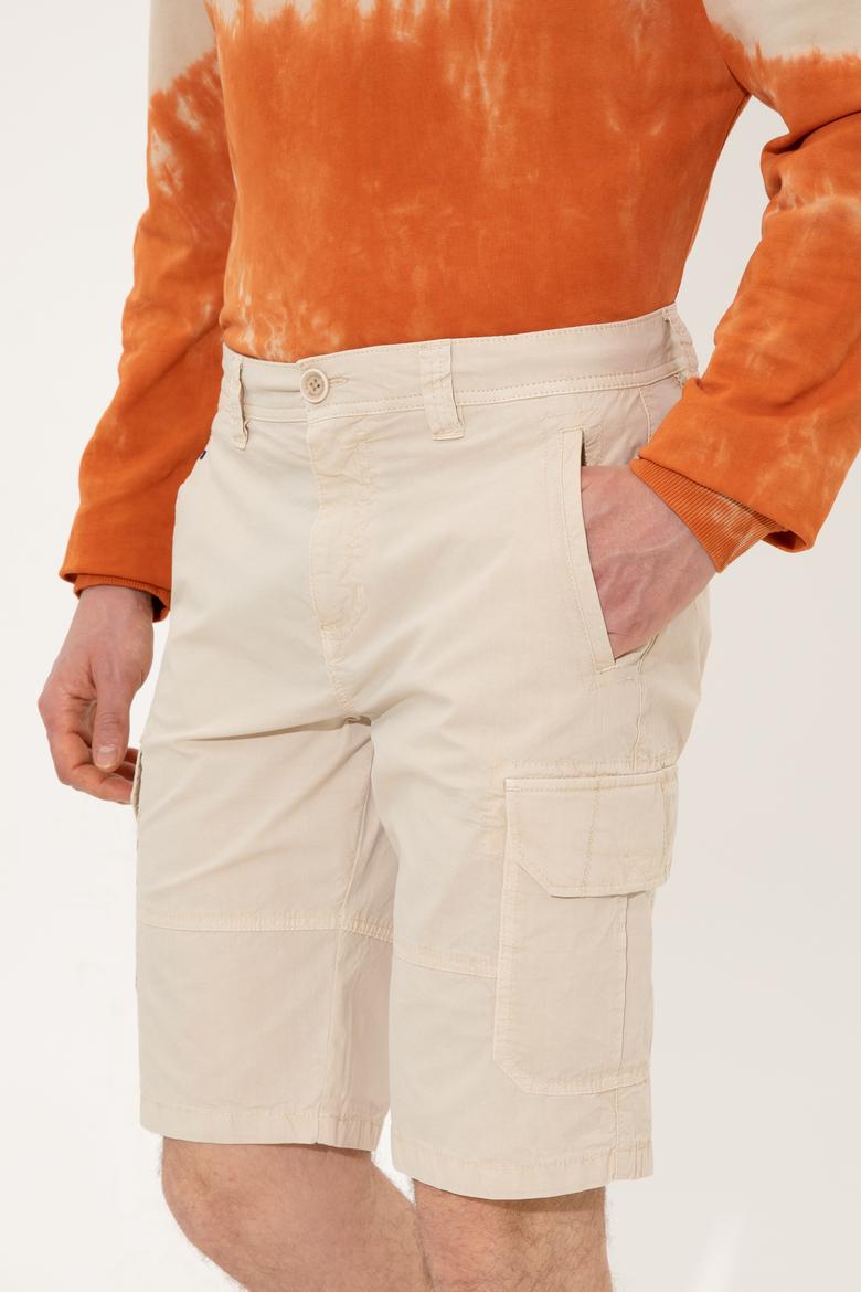 Erkek Bej Dokuma Şort - 50246075009