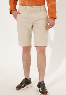 Erkek Bej Dokuma Şort - 50246075009