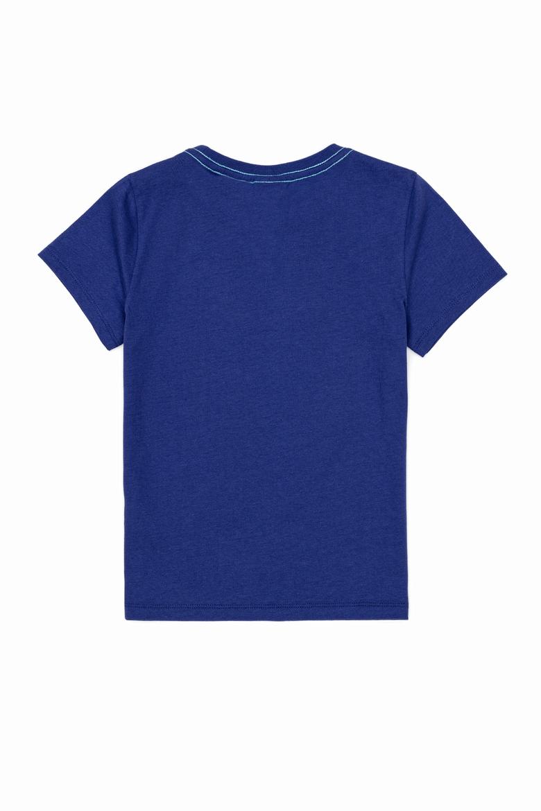 Çocuk Mavi Bisiklet Yaka Tişört - 50247805012