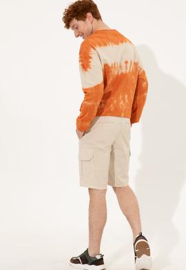 Erkek Bej Dokuma Şort - 50246075009