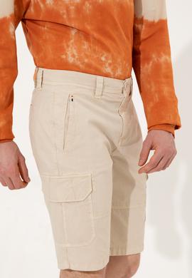 Erkek Bej Dokuma Şort - 50246075009