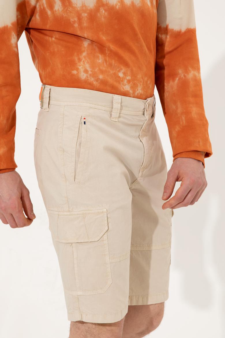 Erkek Bej Dokuma Şort - 50246075009