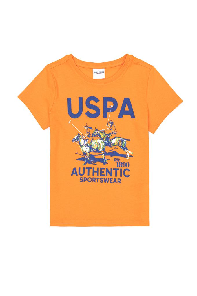 Çocuk Turuncu Bisiklet Yaka Tişört