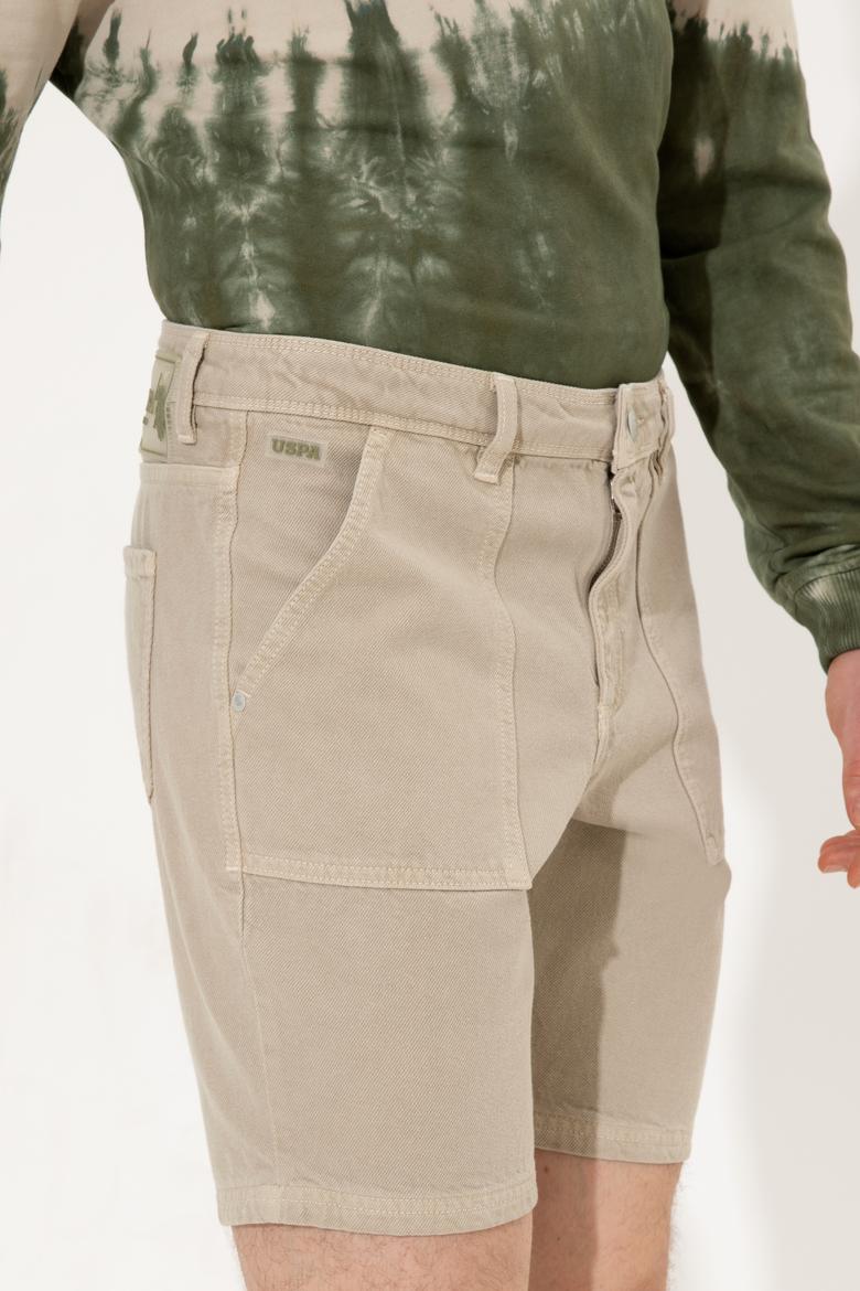 Erkek Haki Jean Şort - 50249363019