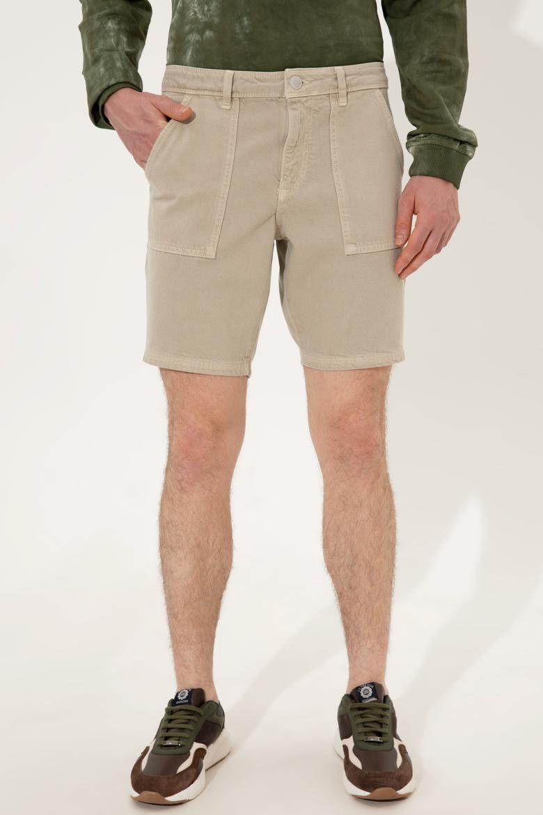 Erkek Haki Jean Şort - 50249363019