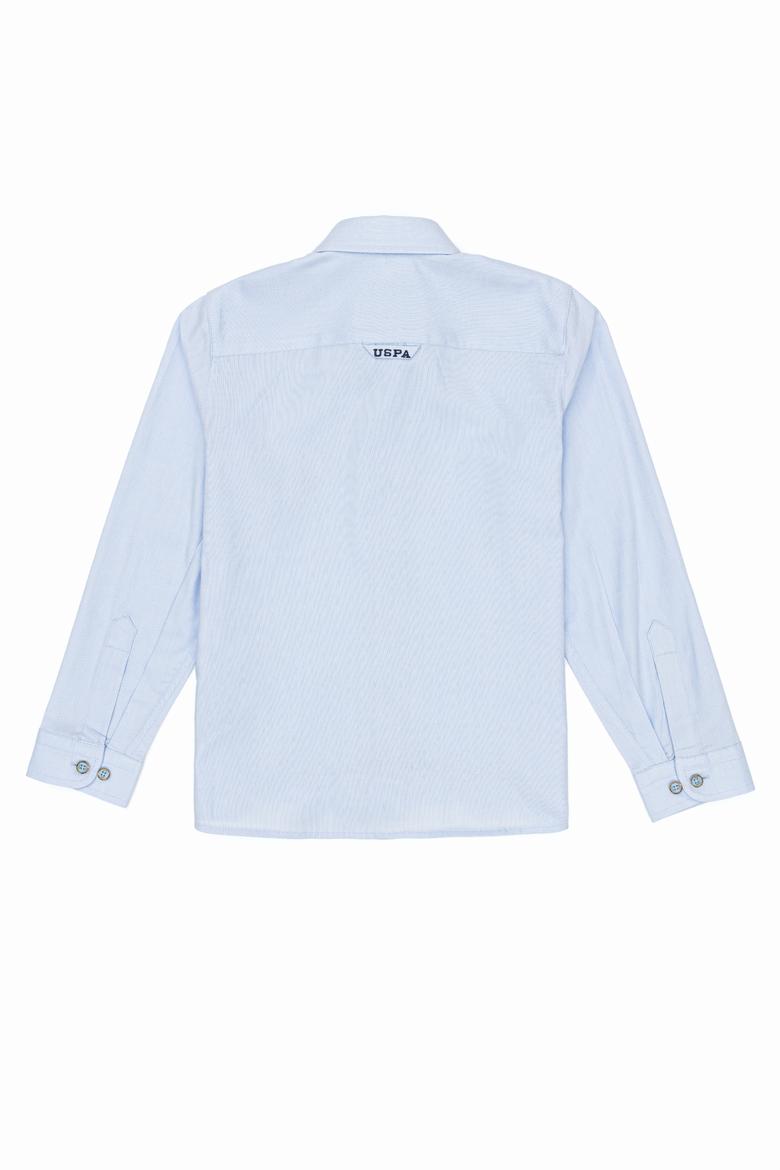 Erkek Çocuk Açık Mavi Uzun Kollu Basic Gömlek - 50247649034