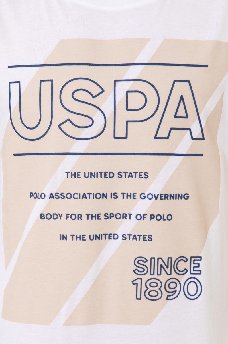 Erkek Beyaz Bisiklet Yaka T-Shirt