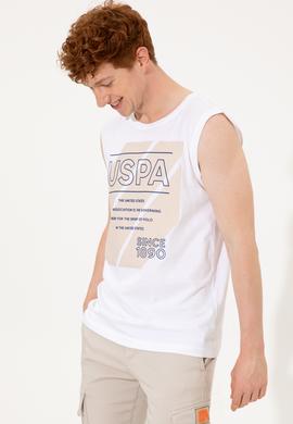 Erkek Beyaz Bisiklet Yaka T-Shirt - 50248570018