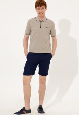 Erkek Lacivert Dokuma Şort - 50246114007