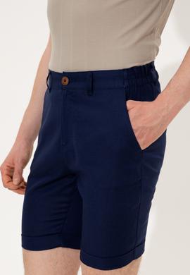 Erkek Lacivert Dokuma Şort - 50246114007