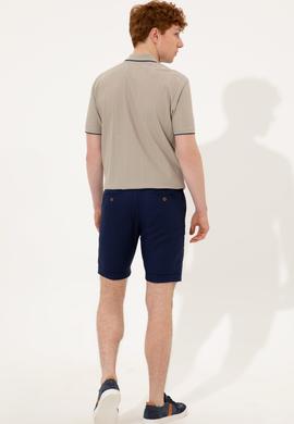 Erkek Lacivert Dokuma Şort - 50246114007