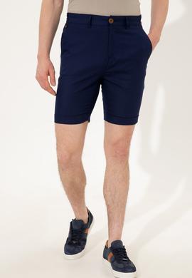 Erkek Lacivert Dokuma Şort - 50246114007