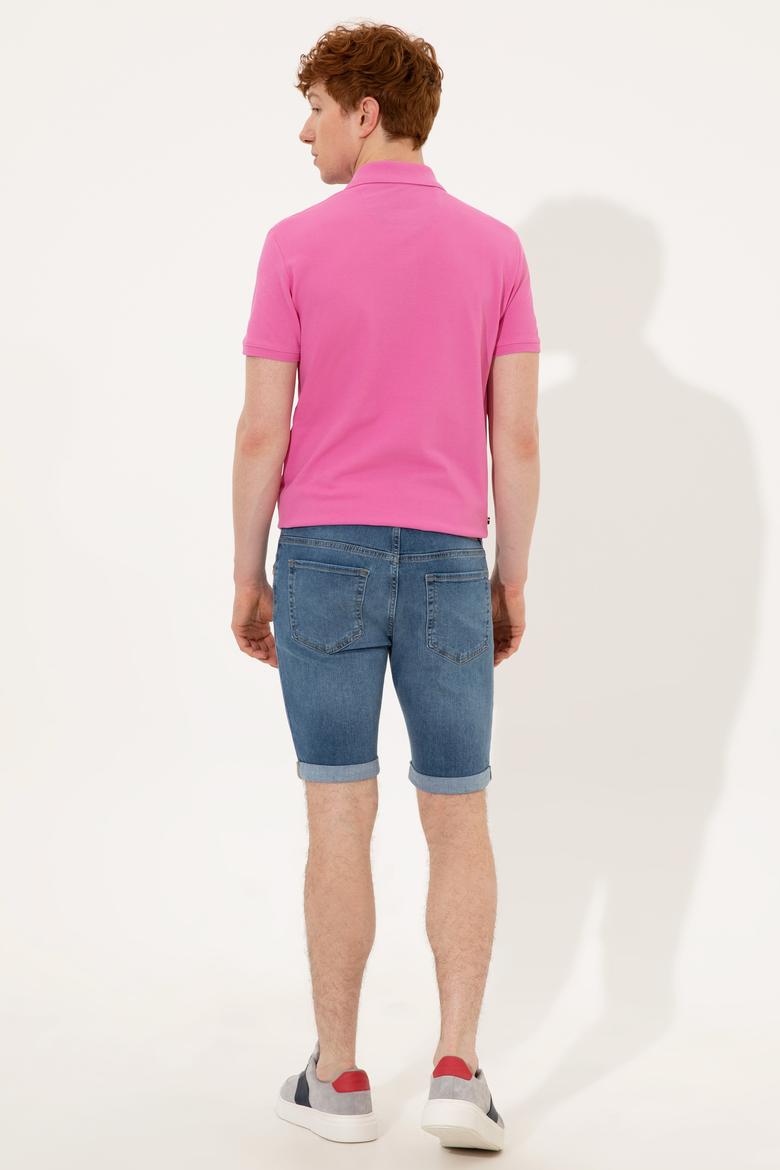 Erkek Mavi Jean Şort - 50249359003