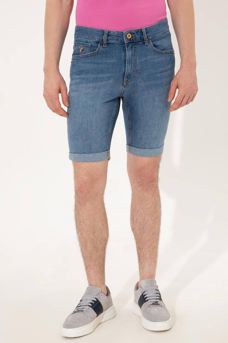 Erkek Mavi Jean Şort - 50249359003