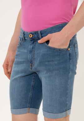 Erkek Mavi Jean Şort - 50249359003