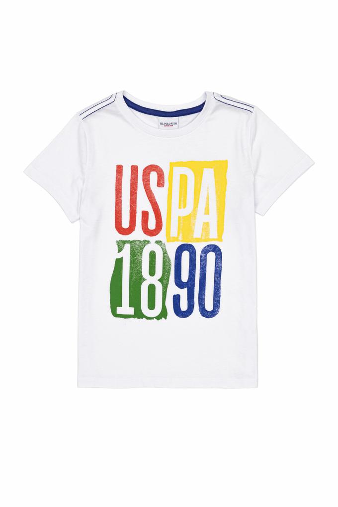 Çocuk Beyaz Bisiklet Yaka Tişört