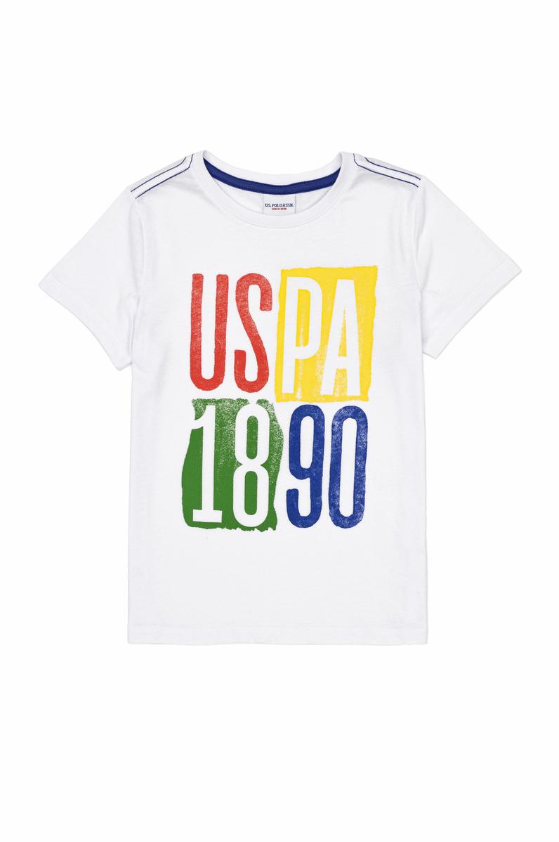 Çocuk Beyaz Bisiklet Yaka Tişört