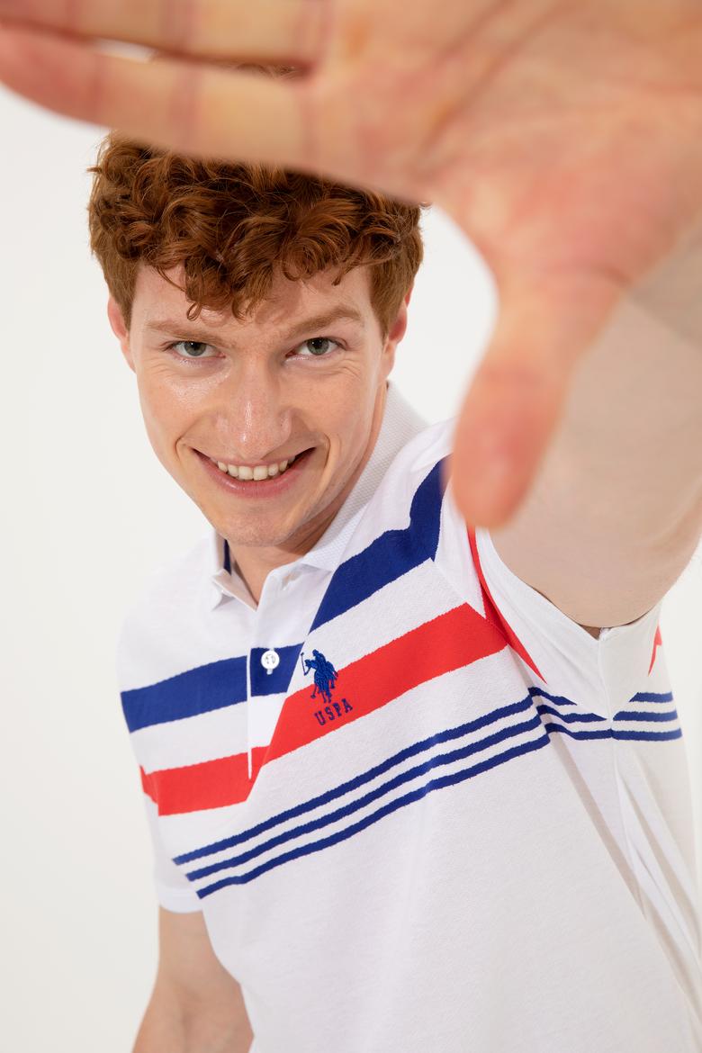 Erkek Beyaz Polo Yaka Tişört