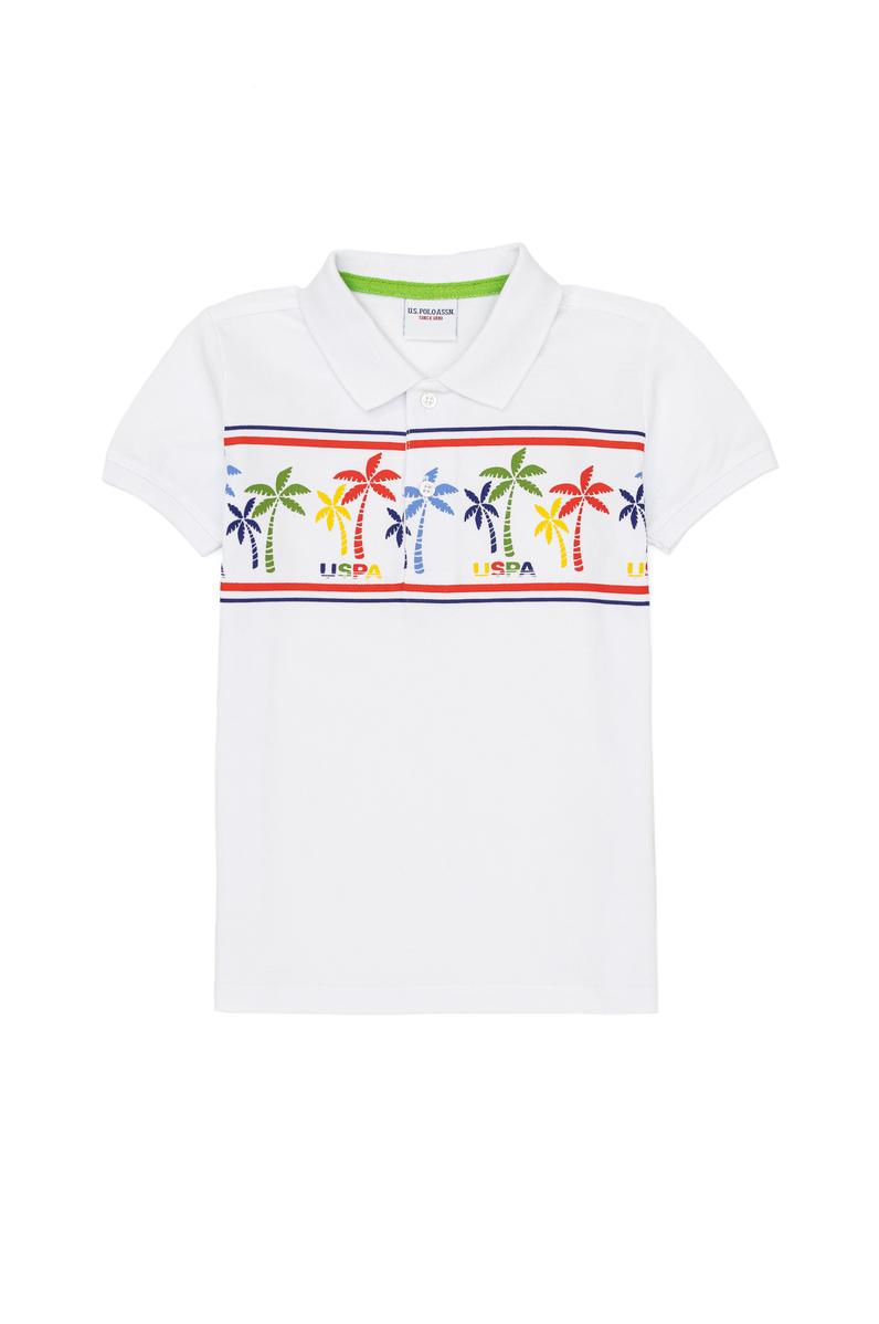 Erkek Çocuk Beyaz Polo Yaka Tişört