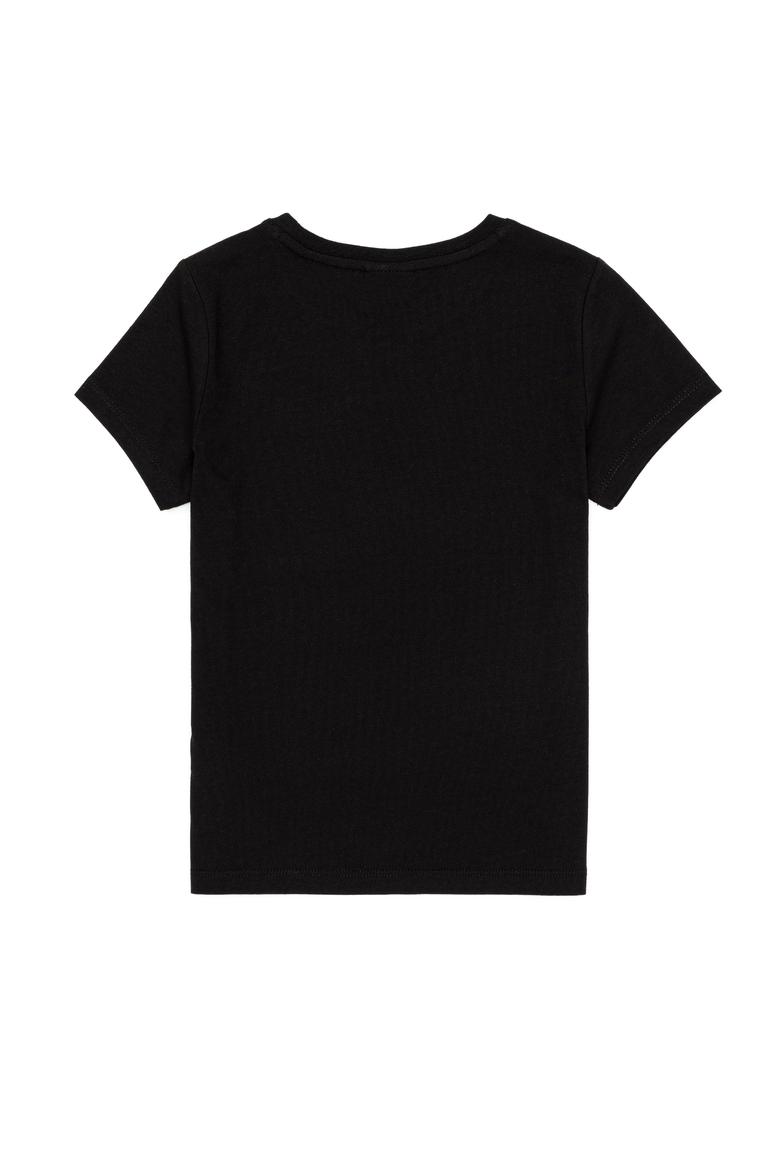 Çocuk Siyah Bisiklet Yaka Tişört - 50251963029