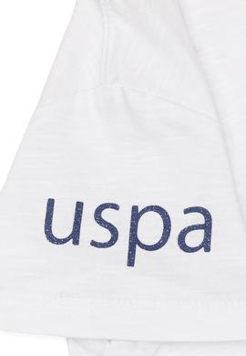 Kız Çocuk Beyaz Bisiklet Yaka Tişört - 50252292020