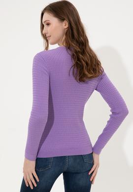 Kadın Lila Basic Kazak - 50255658027