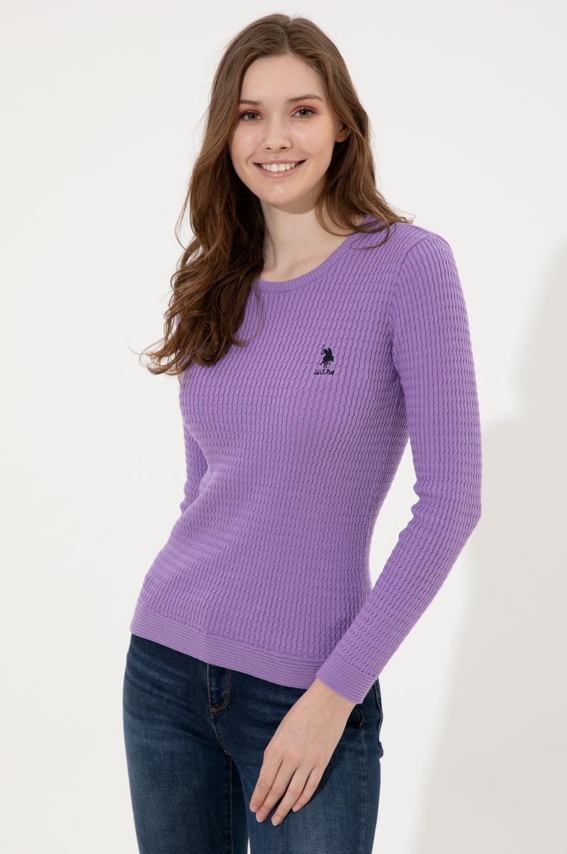 Kadın Lila Basic Kazak