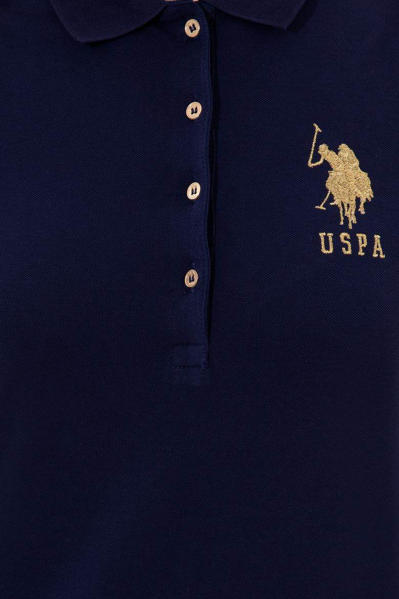 Kadın Lacivert Basic Polo Yaka Tişört - 50246278014