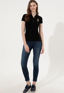 Kadın Siyah Basic Tişört - 50246278054