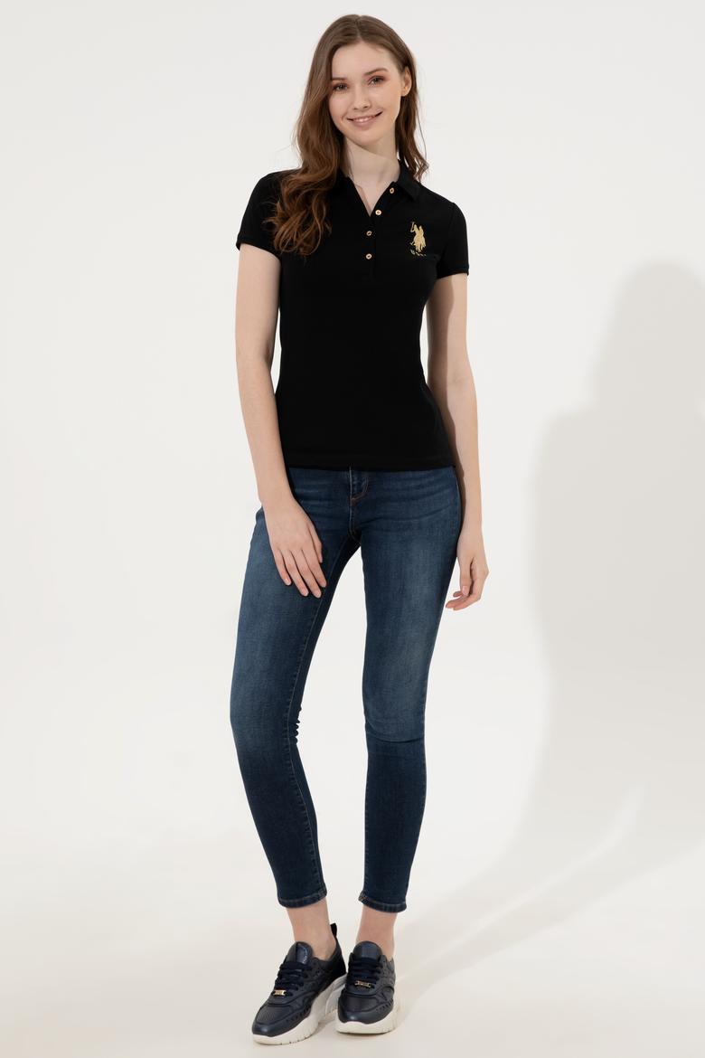 Kadın Siyah Basic Tişört - 50246278054