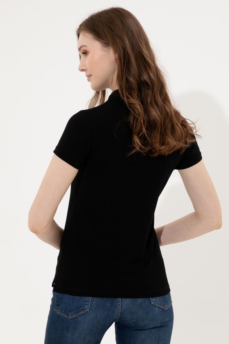 Kadın Siyah Basic Tişört - 50246278054