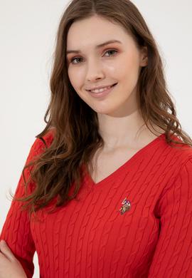 Kadın Kırmızı Basic Kazak - 50255662005