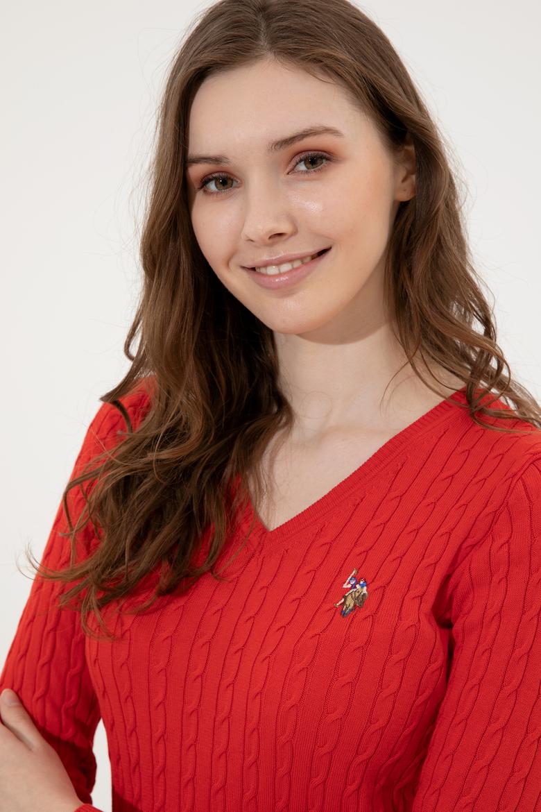 Kadın Kırmızı Basic Kazak - 50255662005