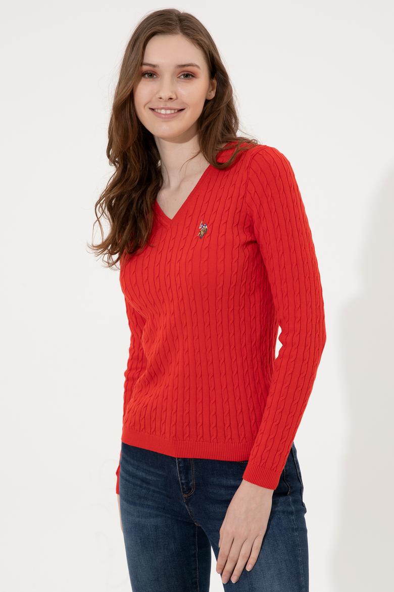 Kadın Kırmızı Basic Kazak - 50255662005