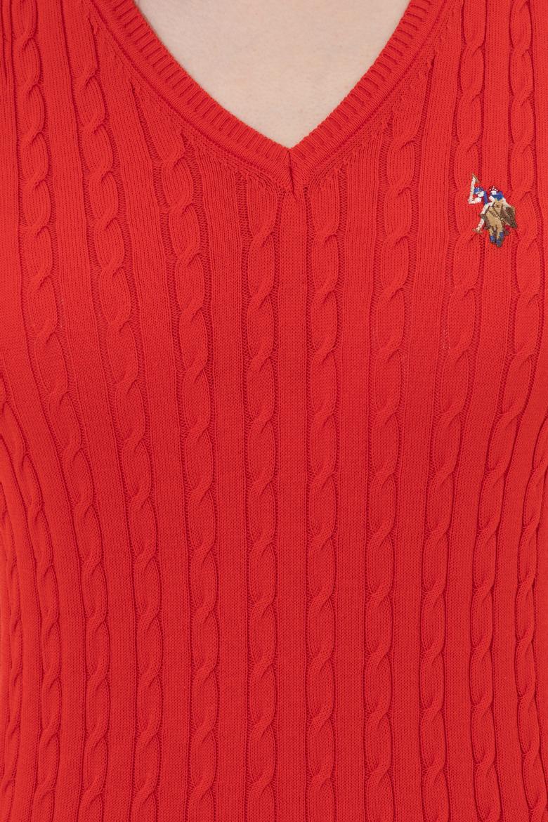 Kadın Kırmızı Basic Kazak - 50255662005