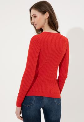 Kadın Kırmızı Basic Kazak - 50255662005