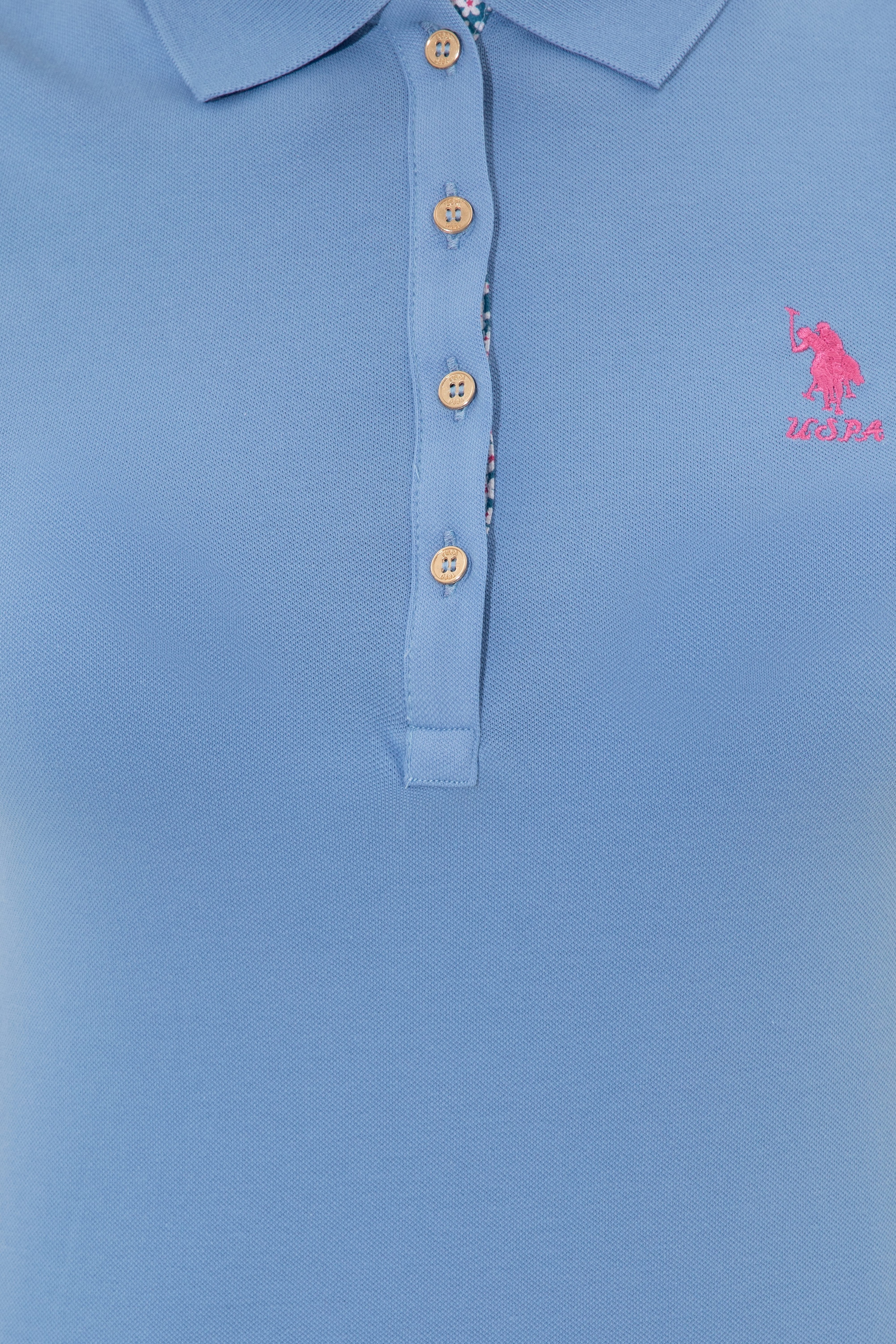 Kadın Koyu Mavi Basic Polo Yaka Tişört - Image 6